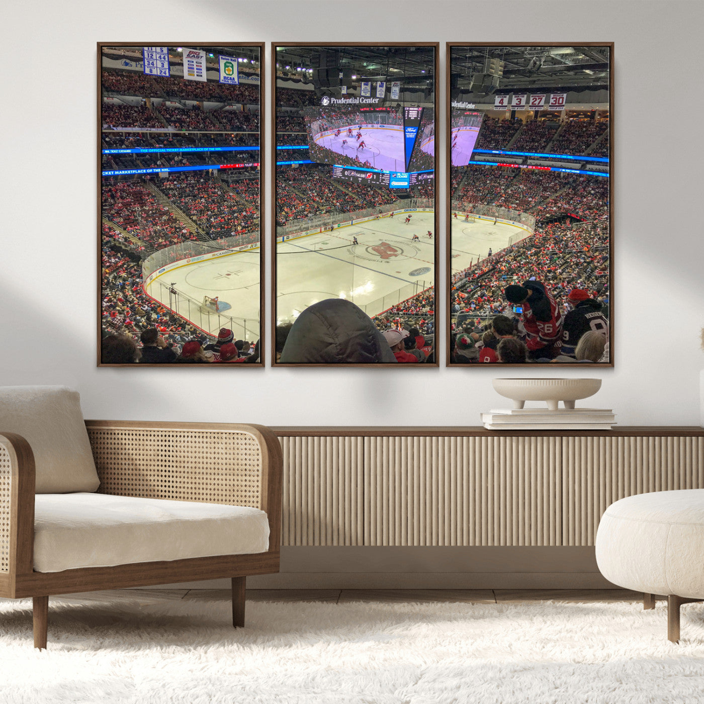 MGV-FC-48X32-3P - Prudential Center Newark New Jersey Devils Hockey Stadium, New Jersey Devils Hockey Stadium Canvas