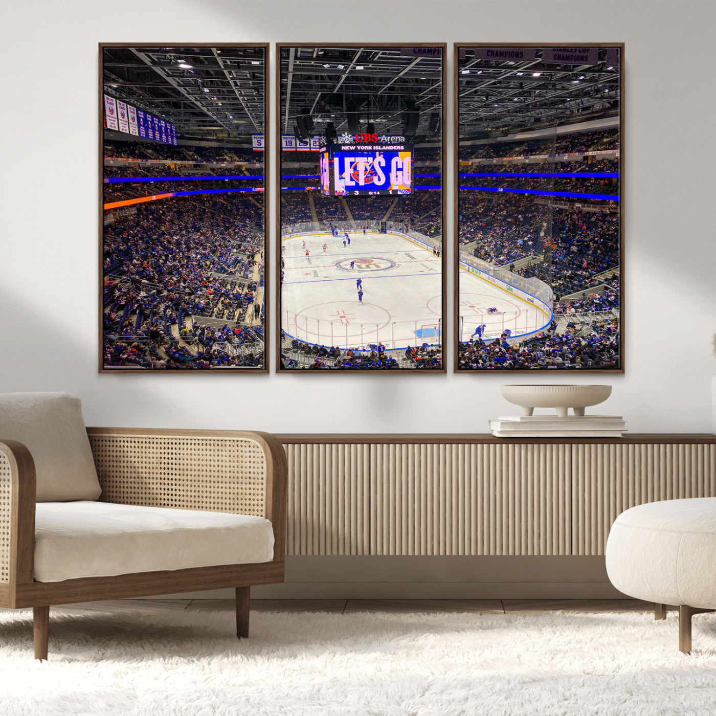 MGV-FC-48X32-3P - UBS Arena Elmont New York Islanders Ice Hockey Wall Art, UBS Arena Elmont Wall Art Canvas Print