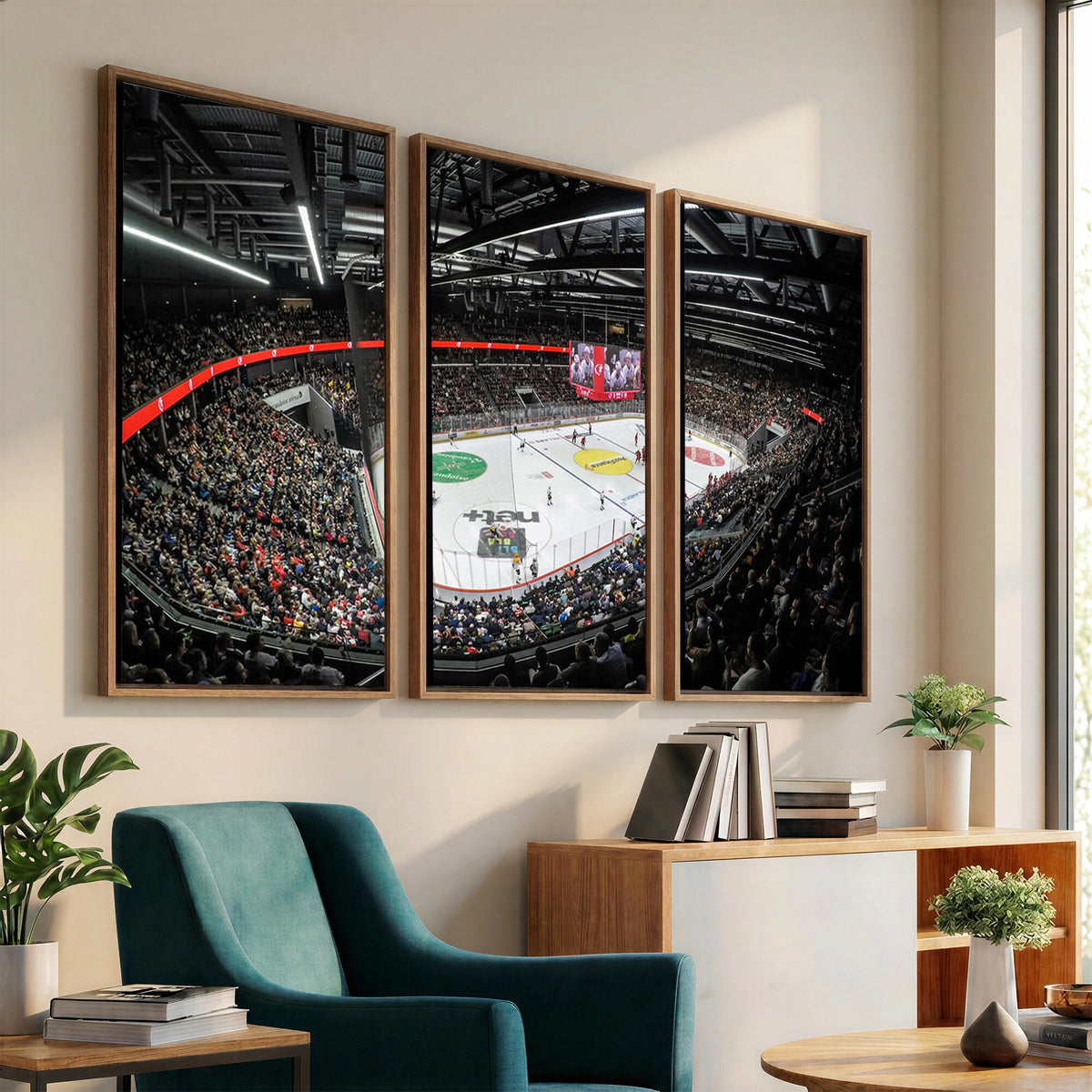 46282-MGV-CV-36X24 - Vaudoise Lausanne Ice Hockey Arena Stadium Wall Art Canvas