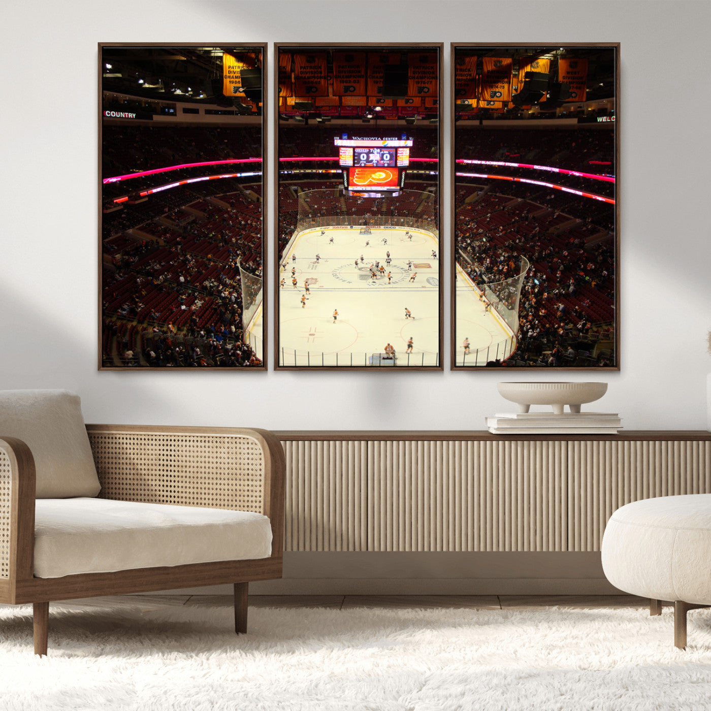 MGV-FC-48X32-3P - Wachovia Center Priort of Lyers Game Ice Hockey Stadium Canvas Print, Lyers Game Ice Hockey Stadium
