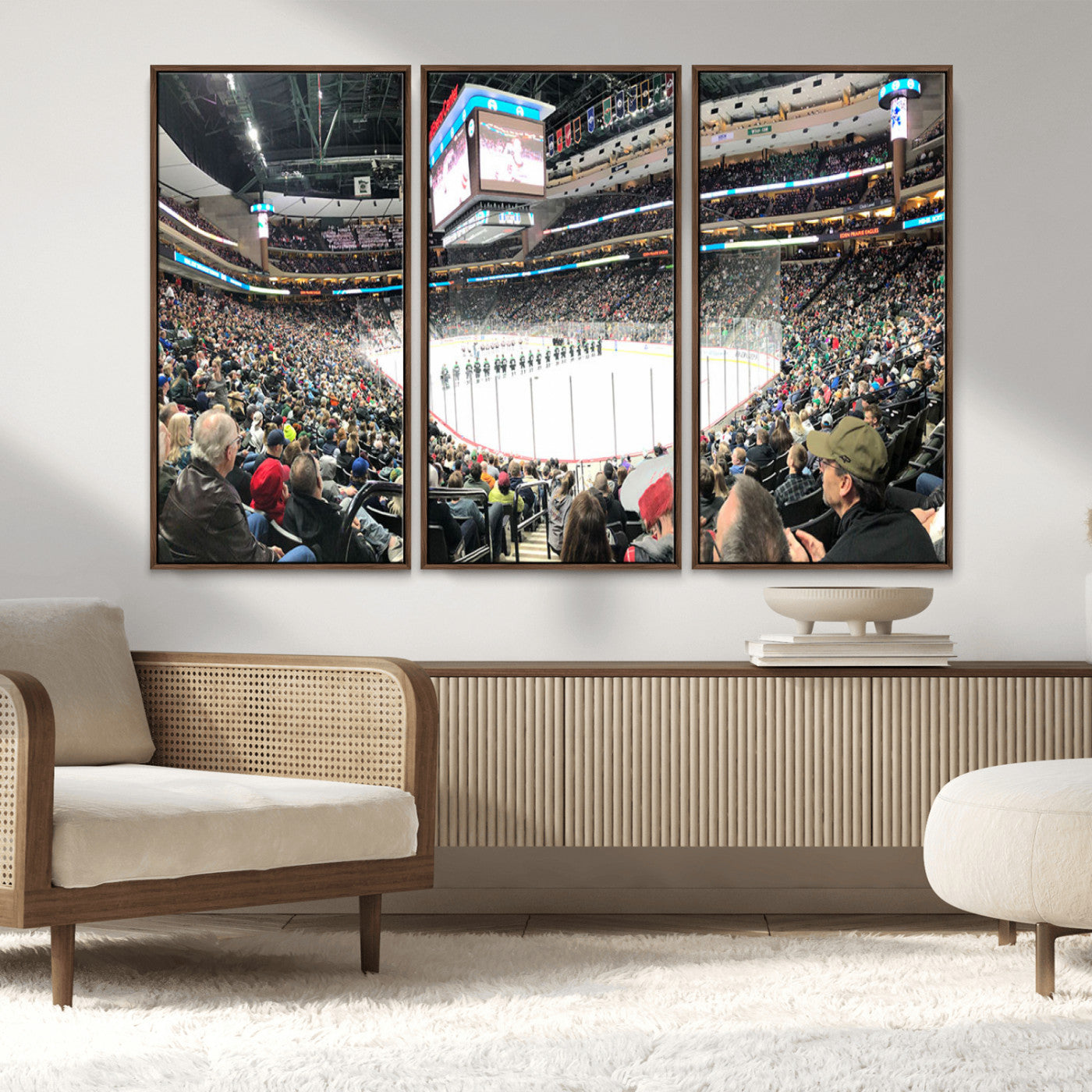 MGV-FC-48X32-3P - Xcel Energy Center St Paul Minnesota Wild Ice Hockey Stadium Canvas, Minnesota Wild Ice Hockey
