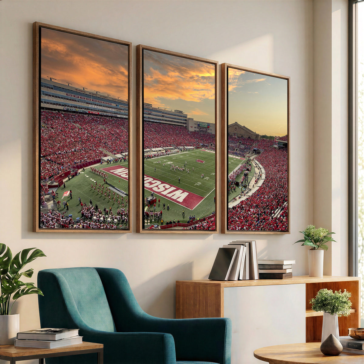 41472-MGV-CV-36X24 - Camp Randall Stadium Wisconsin Badgers Large Wall Art Canvas Print | College Football Stadium Wall