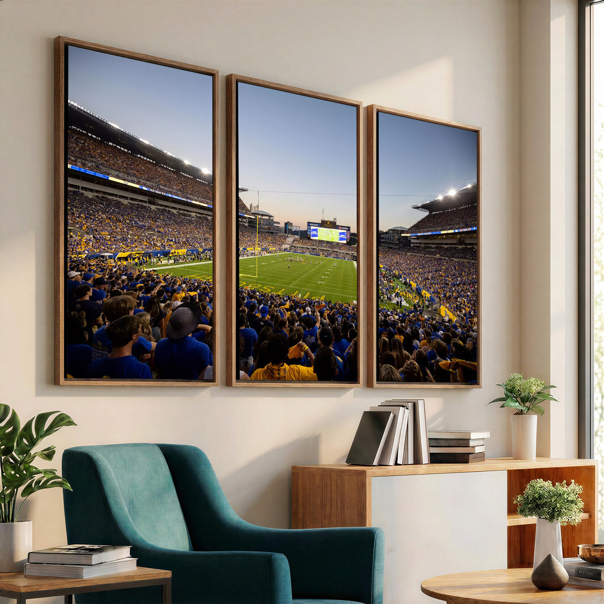 41853-MGV-CV-36X24 - Pittsburgh Panthers Football Team Print - Pittsburgh Acrisure Stadium Wall Art Canvas Print