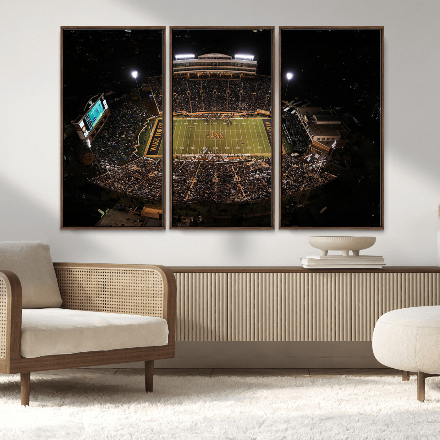 MGV-FC-48X32-3P - Wake Forest University Demon Deacons Canvas Printi, Football Team Print - Winston-Salem Allegacy