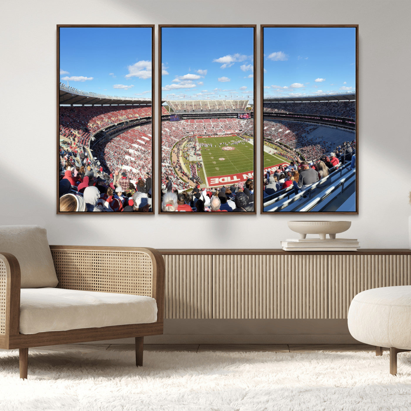 MGV-FC-48X32-3P - University of Alabama Crimson Tide Print Wall Art - Tuscaloosa Bryant-Denny Stadium Wall Art Canvas