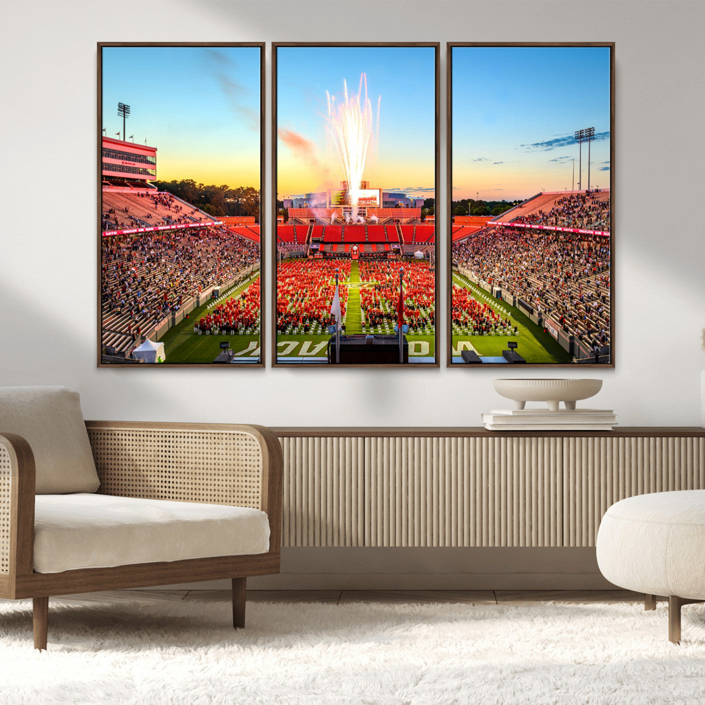 MGV-FC-48X32-3P - North Carolina State University Canvas Print, North Carolina State University Wolfpack Football Team