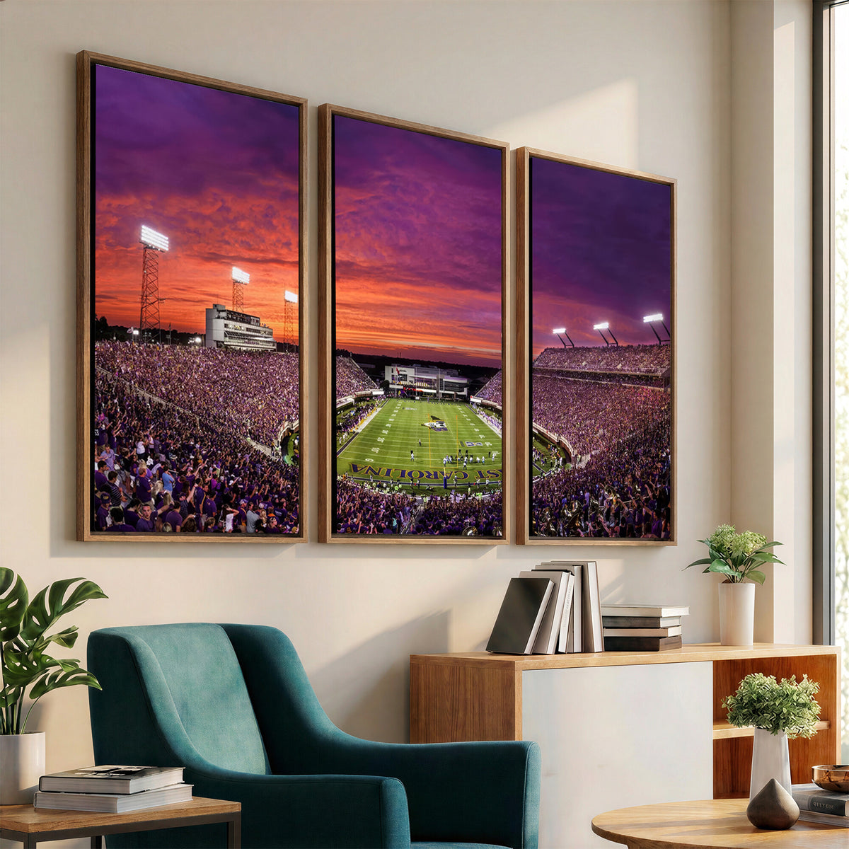 88575-MGV-CV-36X24 - East Carolina University Pirates Football Print Canvas- Greenville Dowdy-Ficklen Stadium Wall Art