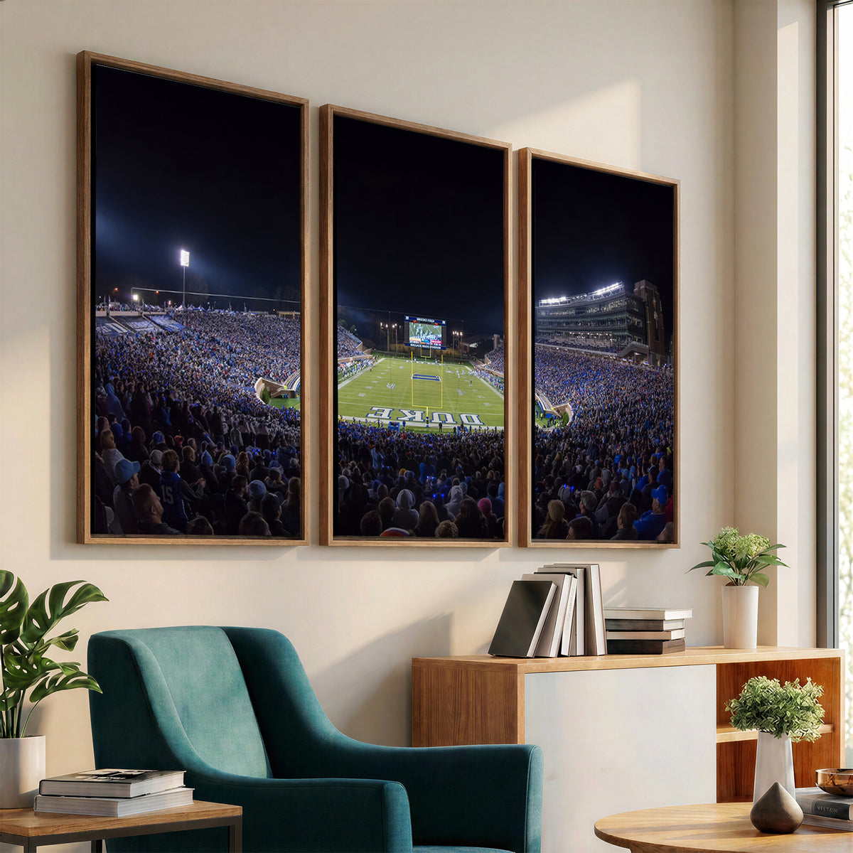 21070-MGV-CV-36X24 - Duke University Blue Devils Football Team Print - Durham Wallace Wade Stadium Wall Art Canvas Print