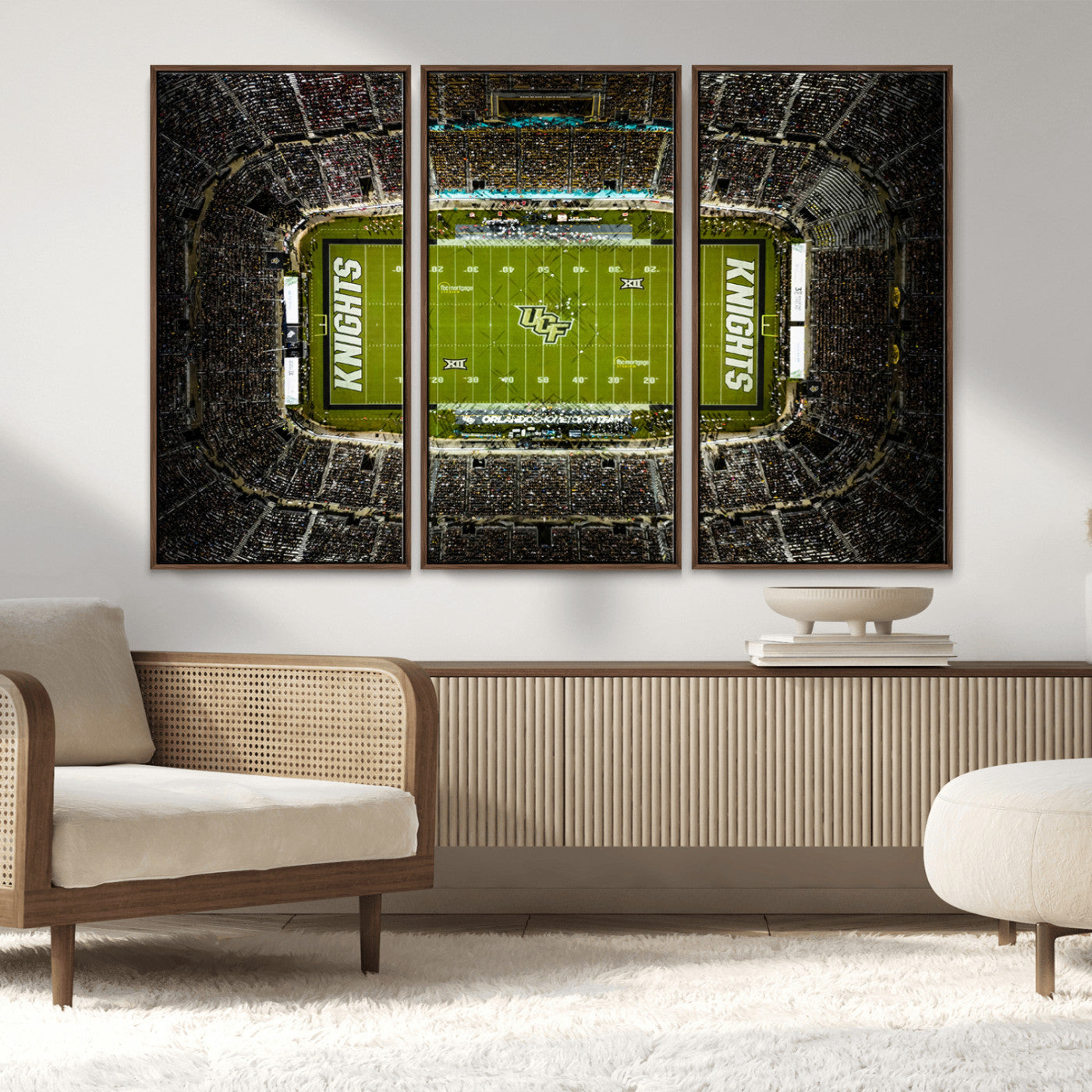 MGV-FC-48X32-3P - UCF Knights Football Team Print - Orlando FBC Mortgage Stadium Wall Art, UCF Knights Canvas Print