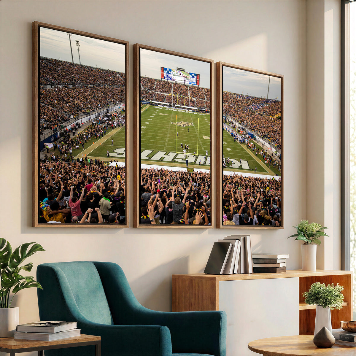 38659-MGV-CV-36X24 - UCF Knights Football Team Print - Orlando FBC Mortgage Stadium Canvas Print