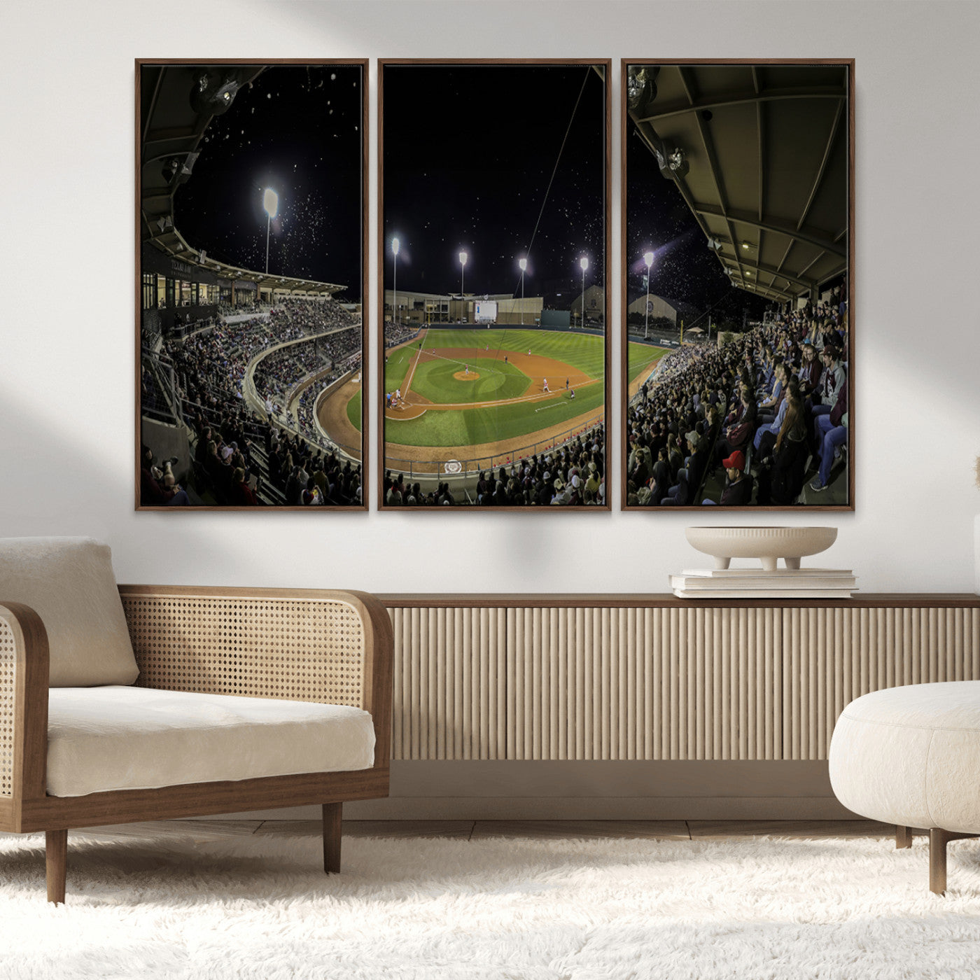 MGV-FC-48X32-3P - Olsen Field at Blue Bell Park - Texas A&M Aggies Baseball Stadium Wall Art Canvas Print