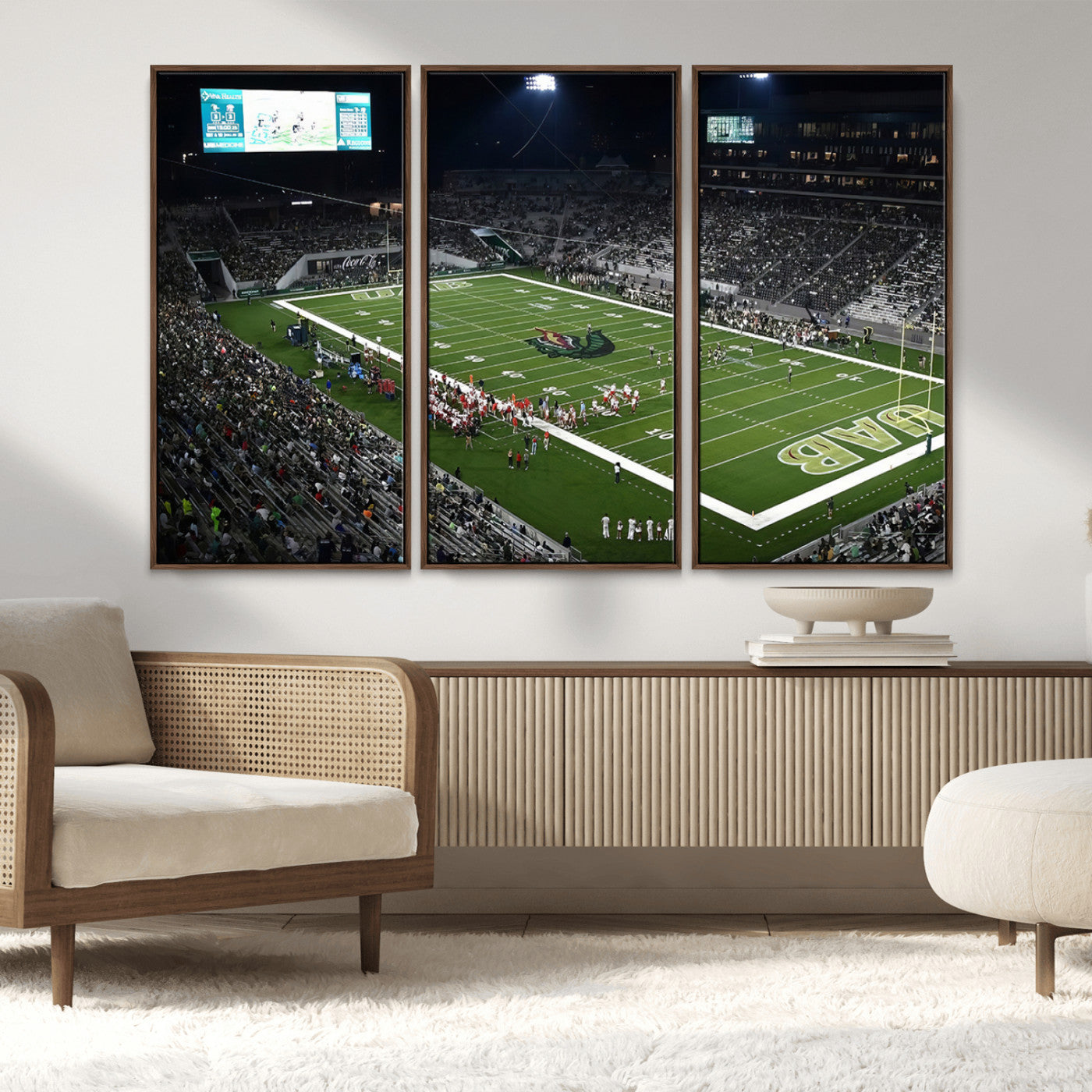 MGV-FC-48X32-3P - UAB Blazers Football Team Print - Birmingham Protective Stadium Wall Art Canvas Print