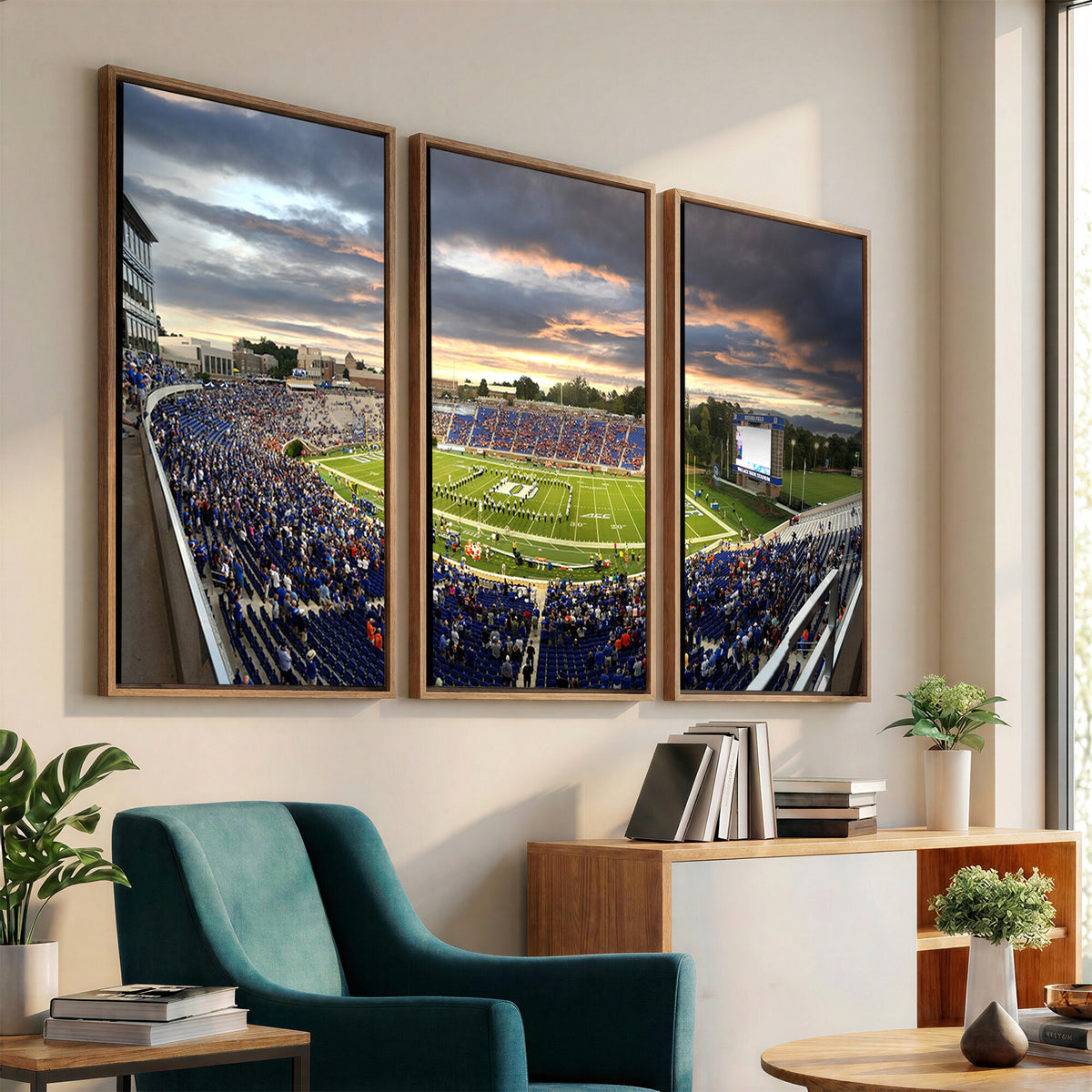 60433-MGV-CV-36X24 - Duke University Blue Devils Football Team Print, Durham