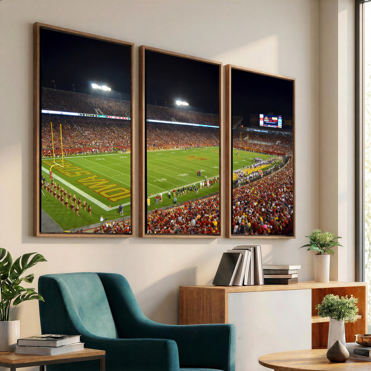 27211-MGV-CV-36X24 - Iowa State University Cyclones Football Team Print, Ames, Extra Large Game Room Wall Decor
