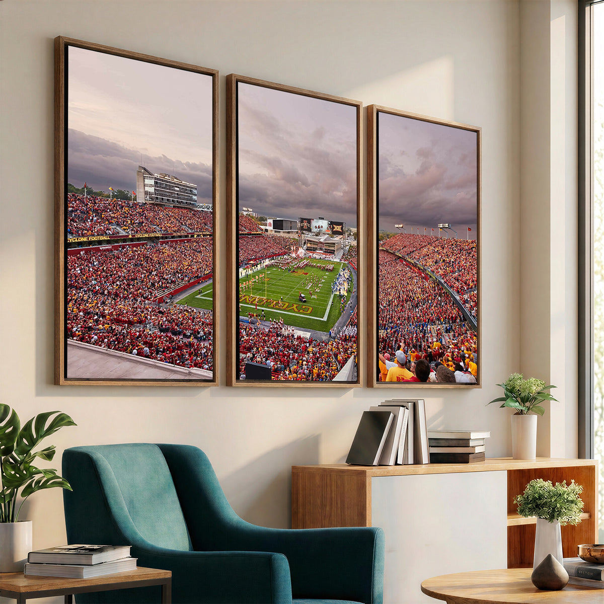 50373-MGV-CV-36X24 - Iowa State University Cyclones Football Team Print, Ames