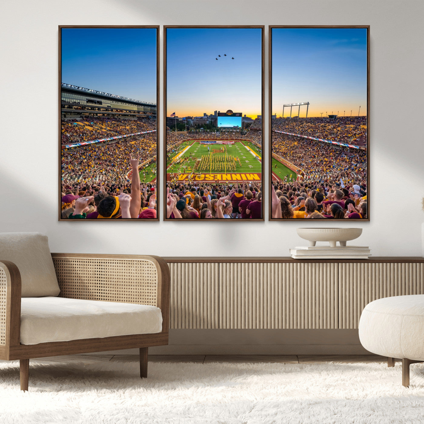 MGV-FC-48X32-3P - University of Minnesota Golden Gophers Art Print, Football Team Print - Minneapolis Huntington Bank