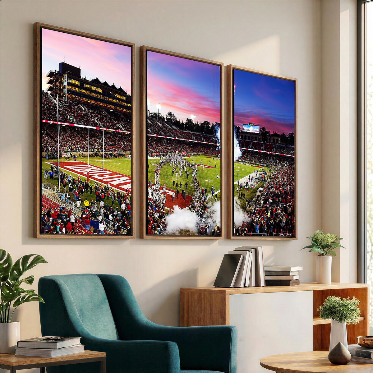 25557-PAN-FL-20X10 - Stanford University Cardinal Football Team Print - Stanford Stadium Wall Art Canvas Print