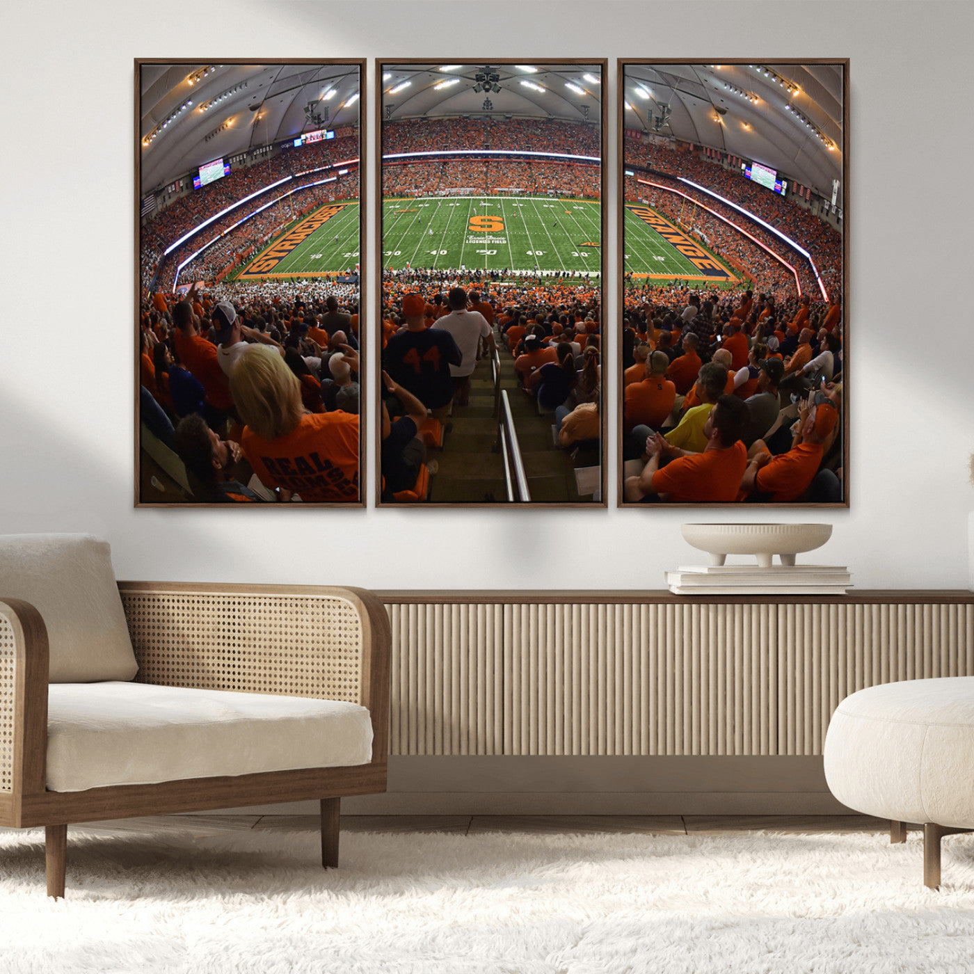 MGV-FC-48X32-3P - Syracuse University Orange Football Canvas Print, Football Team Print - Syracuse JMA Wireless Dome