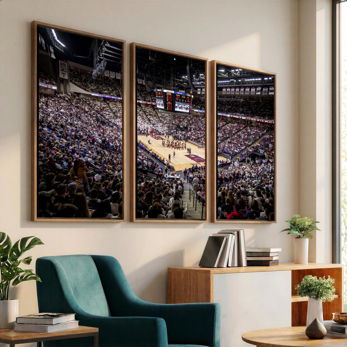 76876-MGV-CV-36X24 - University of Nebraska Cornhuskers Basketball Team Print - Lincoln Red Arena Wall Art Canvas Print