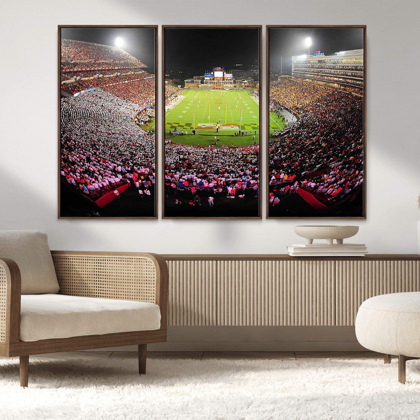 MGV-FC-48X32-3P - University of Maryland Terrapins Football Team Print - College Park SECU Stadium Wall Art Canvas