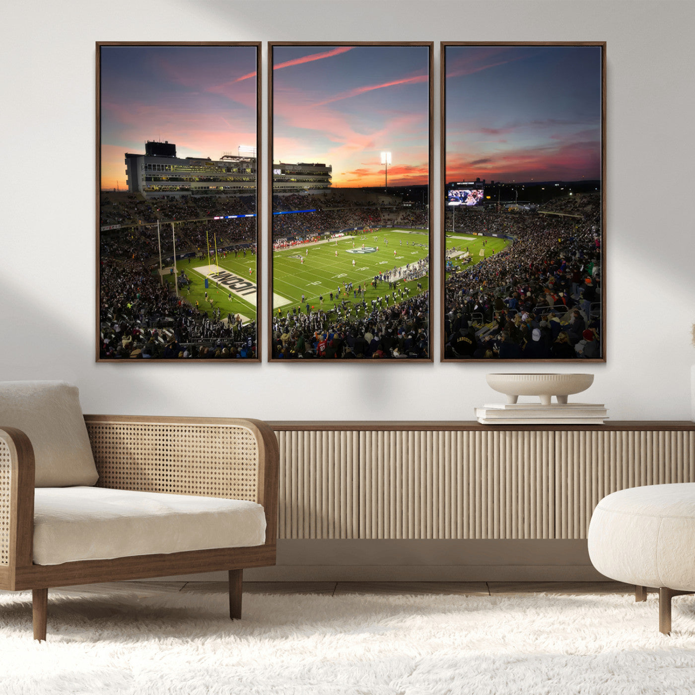 MGV-FC-48X32-3P - The University of Connecticut UCONN Huskies Football Team Print - East Hartford Pratt & Whitney