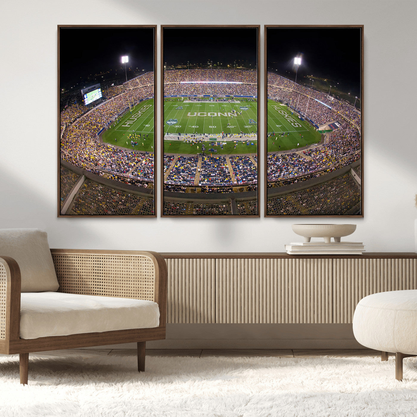 MGV-FC-48X32-3P - The University of Connecticut UCONN Huskies Football Team Print - East Hartford Pratt & Whitney