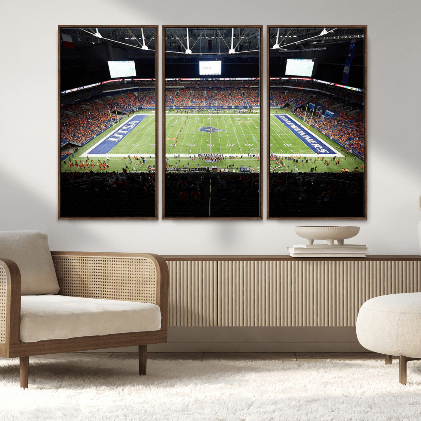 MGV-FC-48X32-3P - The University of Texas at San Antonio Roadrunners Football Team Print - San Antonio Alamodome Wall