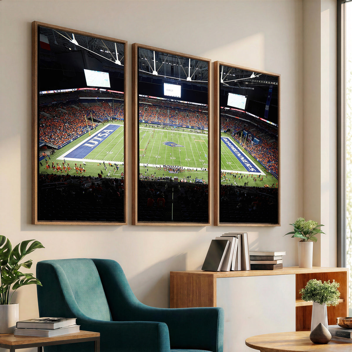 98617-MGV-CV-36X24 - The University of Texas at San Antonio Roadrunners Football Team Print, San Antonio Alamodome