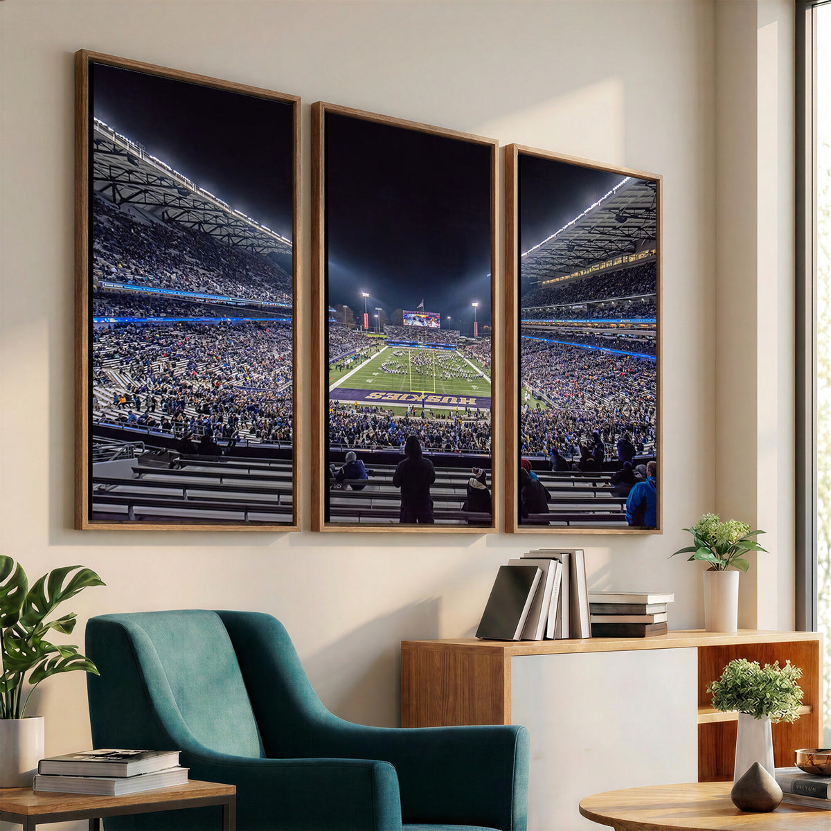 85780-MGV-CV-36X24 - The University of Washington Huskies Football Team Print, Extra Large Game Room Wall Decor