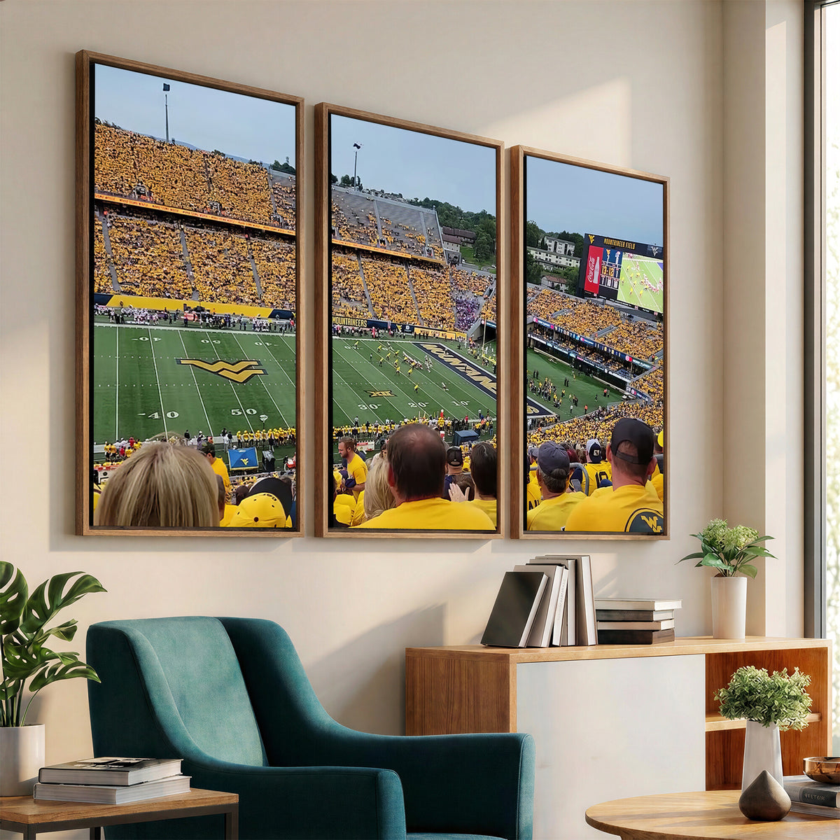 18056-MGV-CV-36X24 - Puskar Stadium Canvas Print Wall Art, Morgantown Print