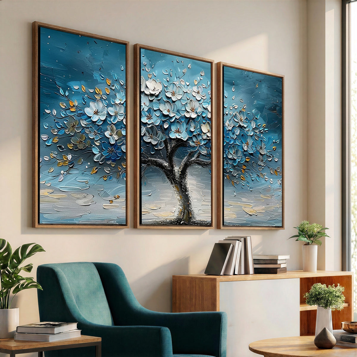 24109-_Poster-30x20 - Abstract Blooming Tree Wall Art Canvas Print, Floral Modern Home Decor