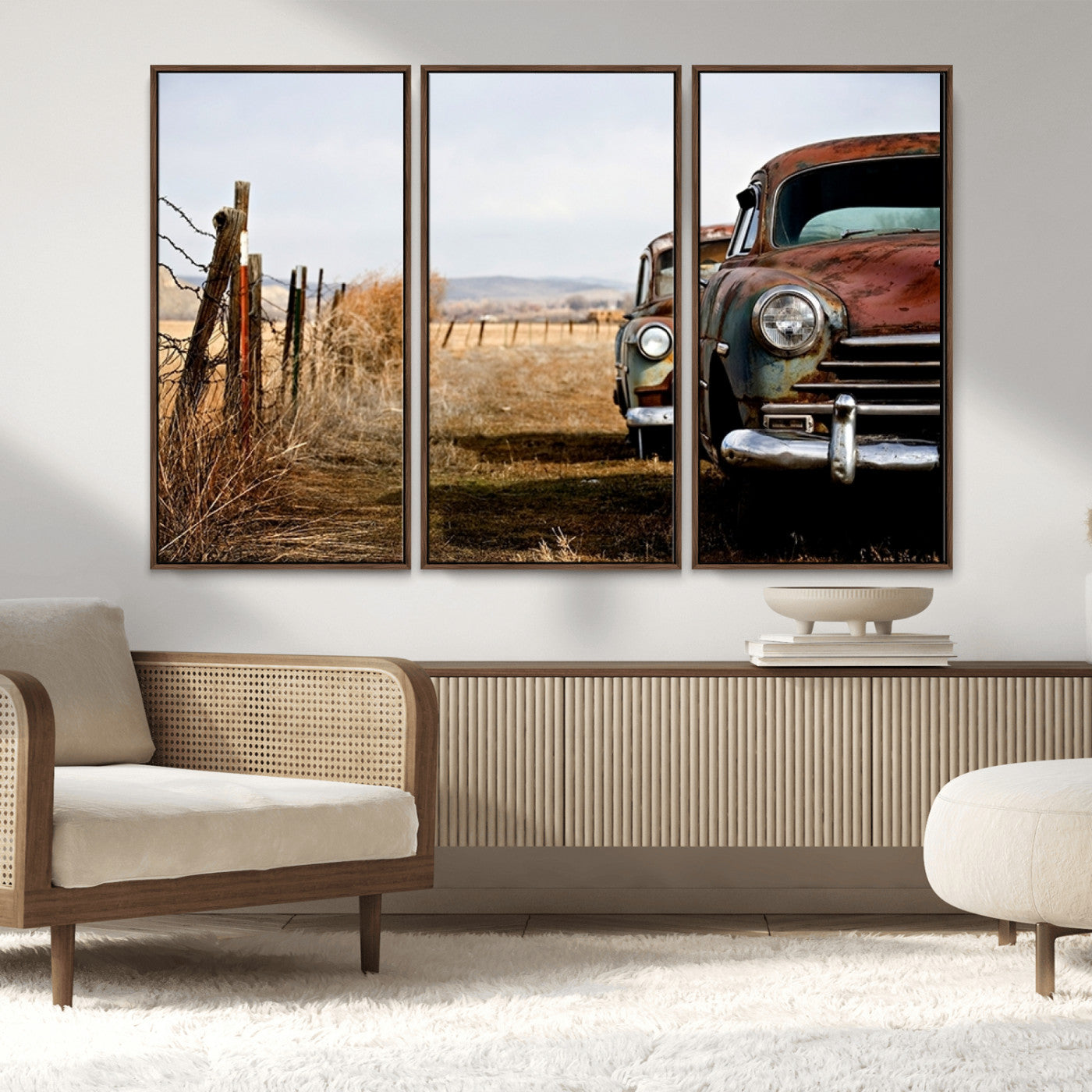 MGV-FC-48X32-3P - Classic Cars Vintage Wall Art Canvas Print