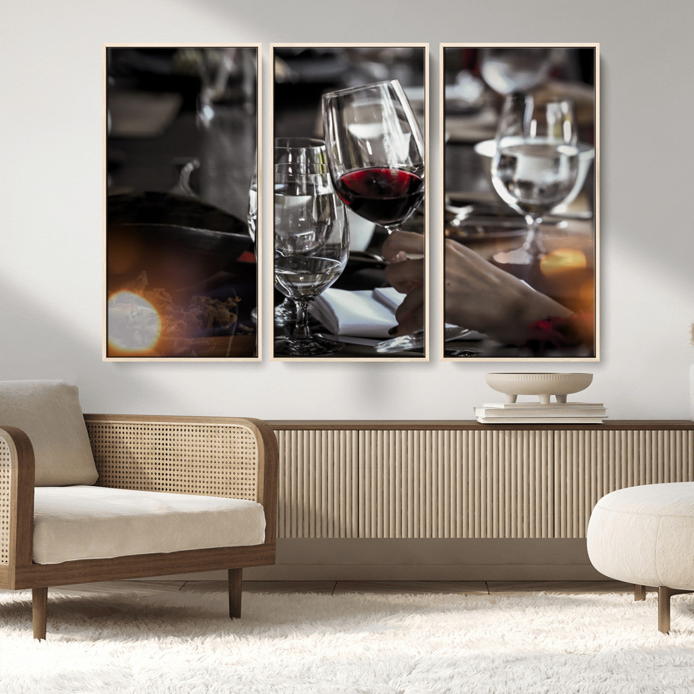 MGV-FC-48X32-3P - Red Wine and Glass Canvas Print