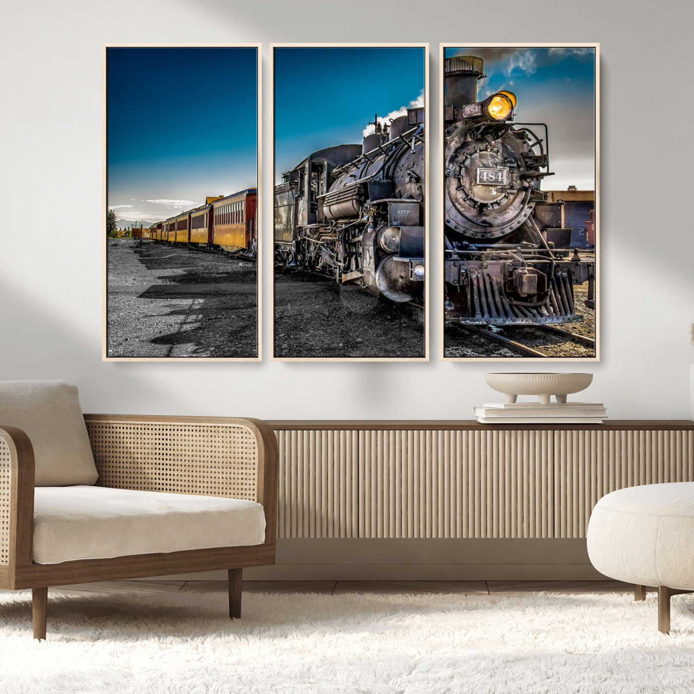 MGV-FC-48X32-3P - Train Wall Art Canvas Print