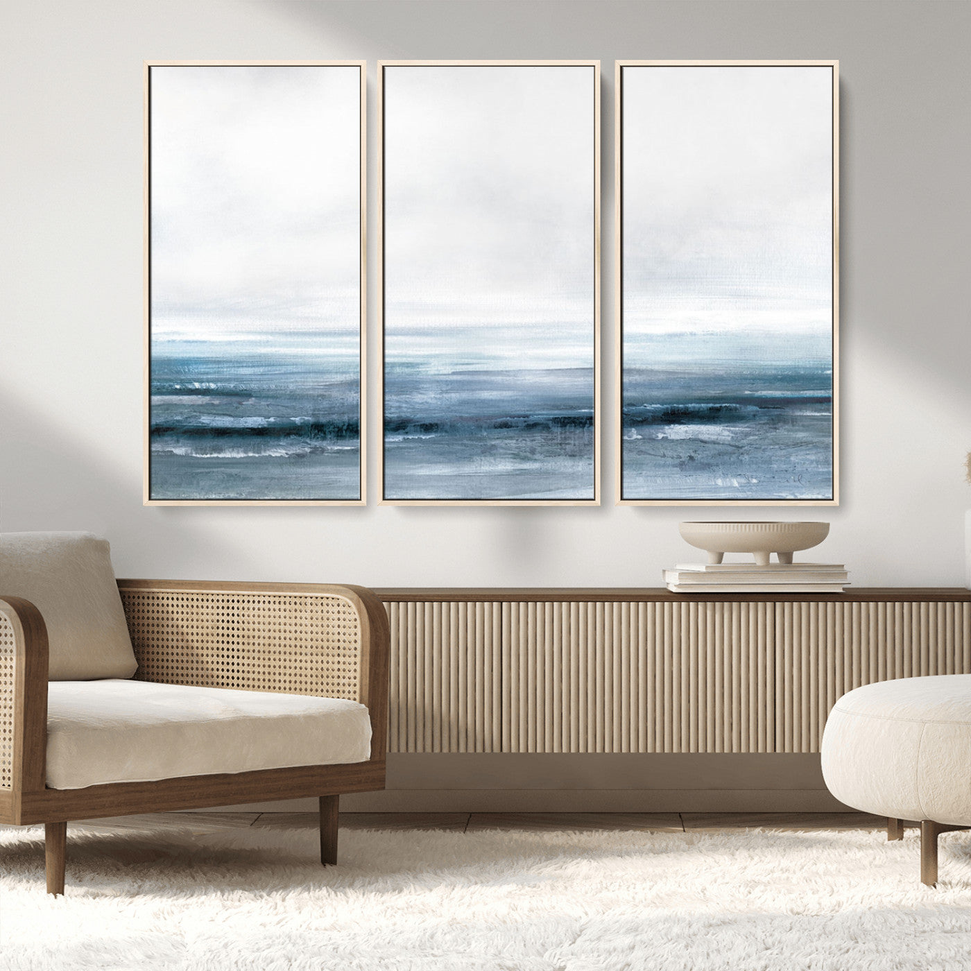 MGV-FC-48X32-3P - Blue Ocean Abstract Artwork Wall Art Canvas Print