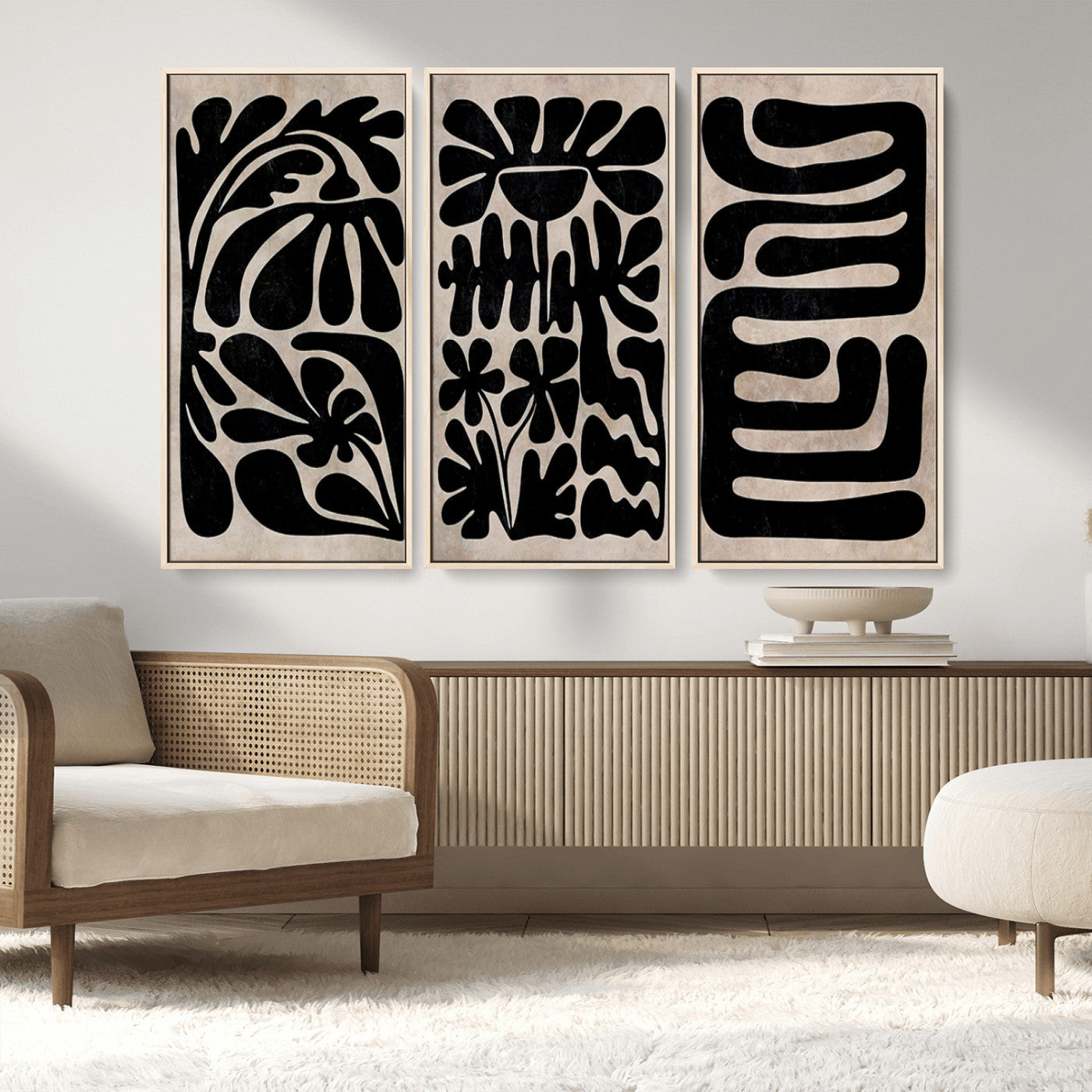 MGV-FC-48X32-3P - Canvas Print Wall Art Abstract Art Boho, Framed Boho Art Canvas Print