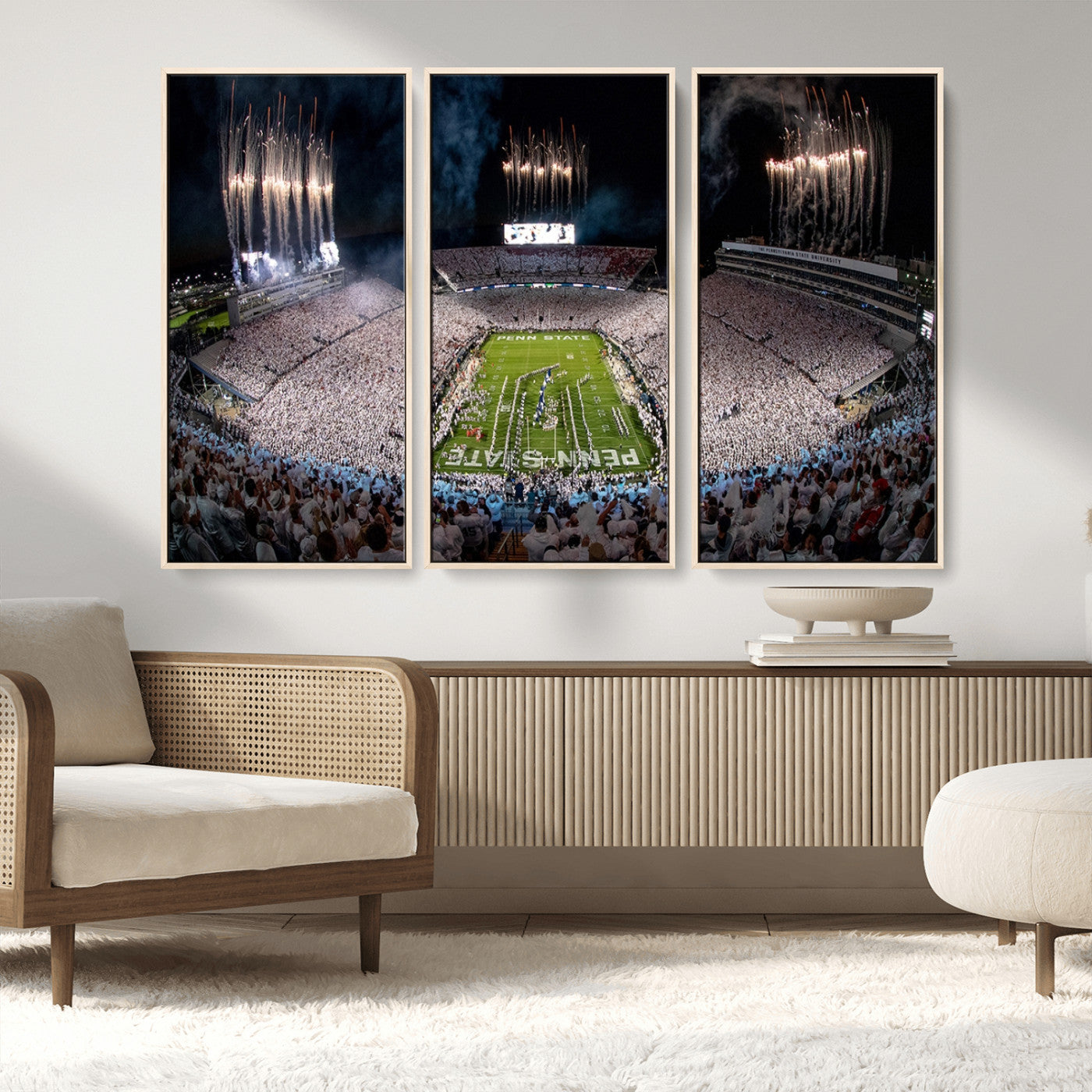 MGV-FC-48X32-3P - Penn Stadium Football Wall Art Canvas Print, Pennsylvania University Football Stadium