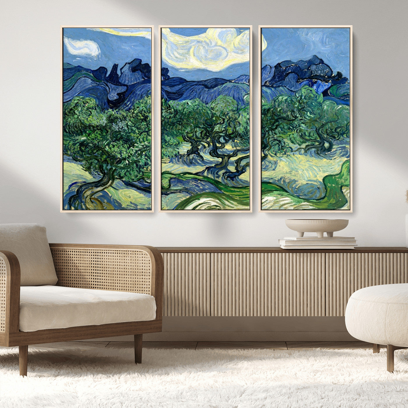 MGV-FC-48X32-3P - Olive Trees Van Gogh Wall Art Canvas Print