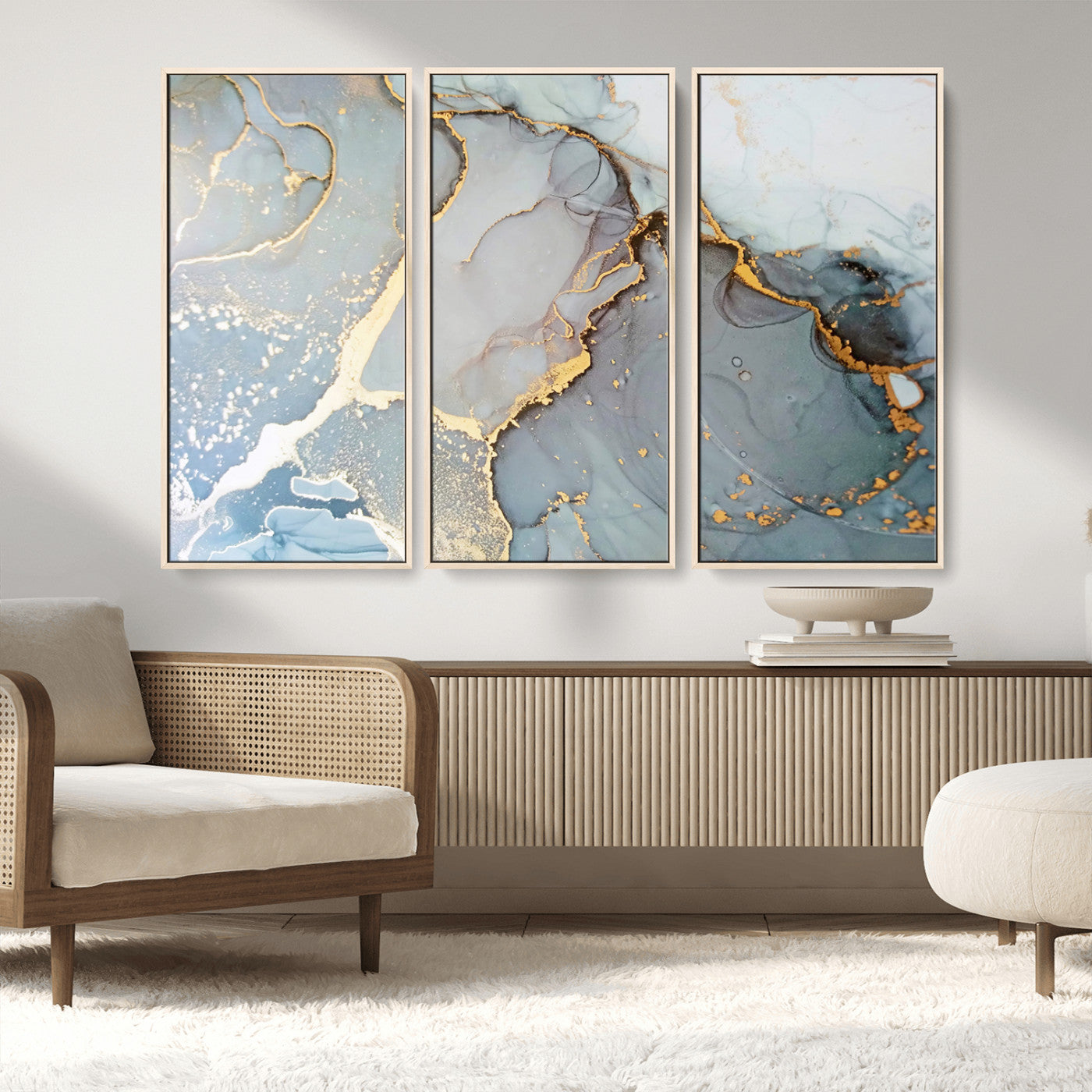 -Large Abstract Marble Wall Art Canvas Print for Living Room and Farmhouse Decor