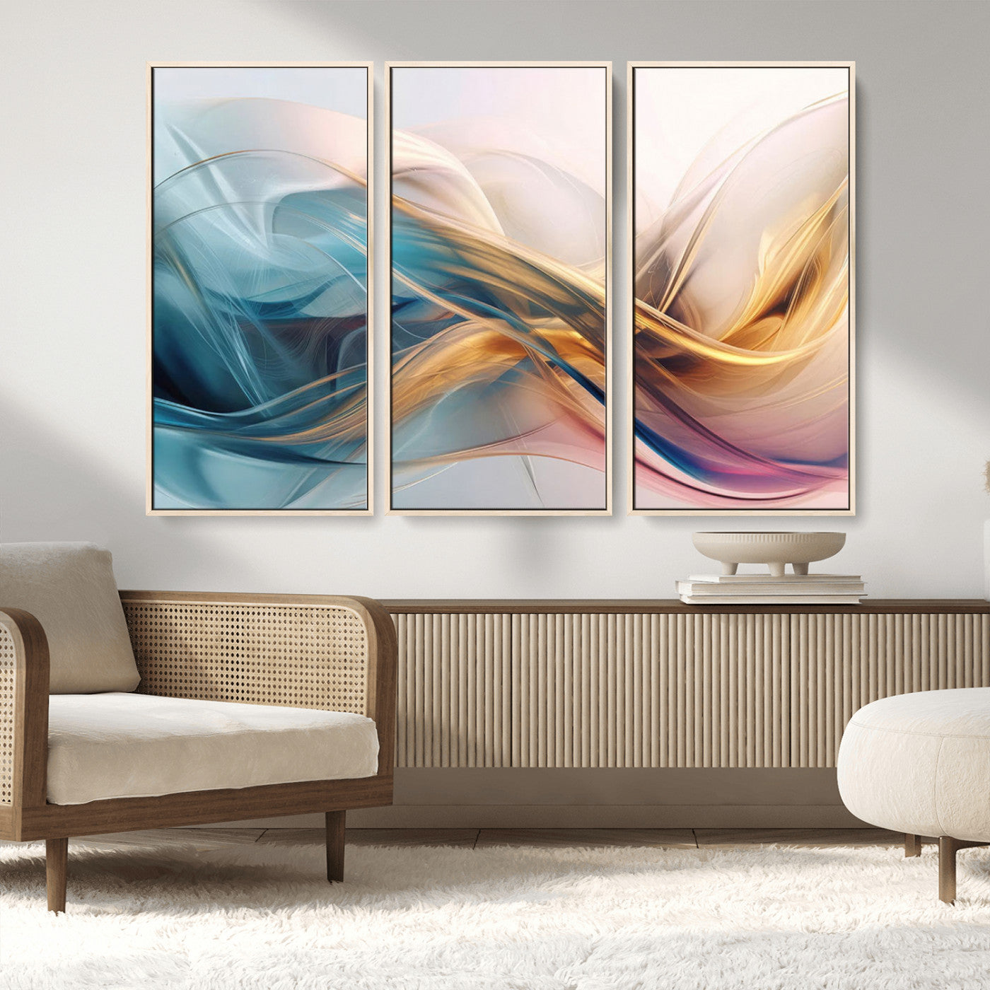 -Abstract Flowing Colors Wall Art Canvas Print