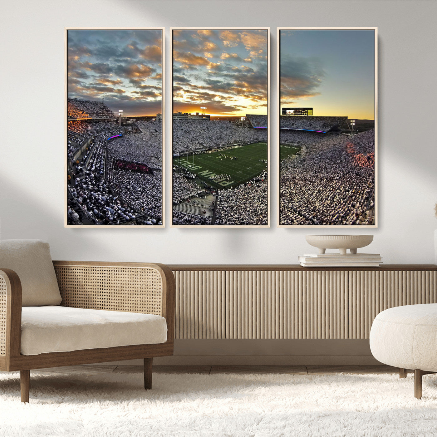 MGV-FC-48X32-3P - Beaver Stadium Wall Art - Penn State Stadium Wall Art | Penn Nittany Lions Football Match for Sport Room Decor