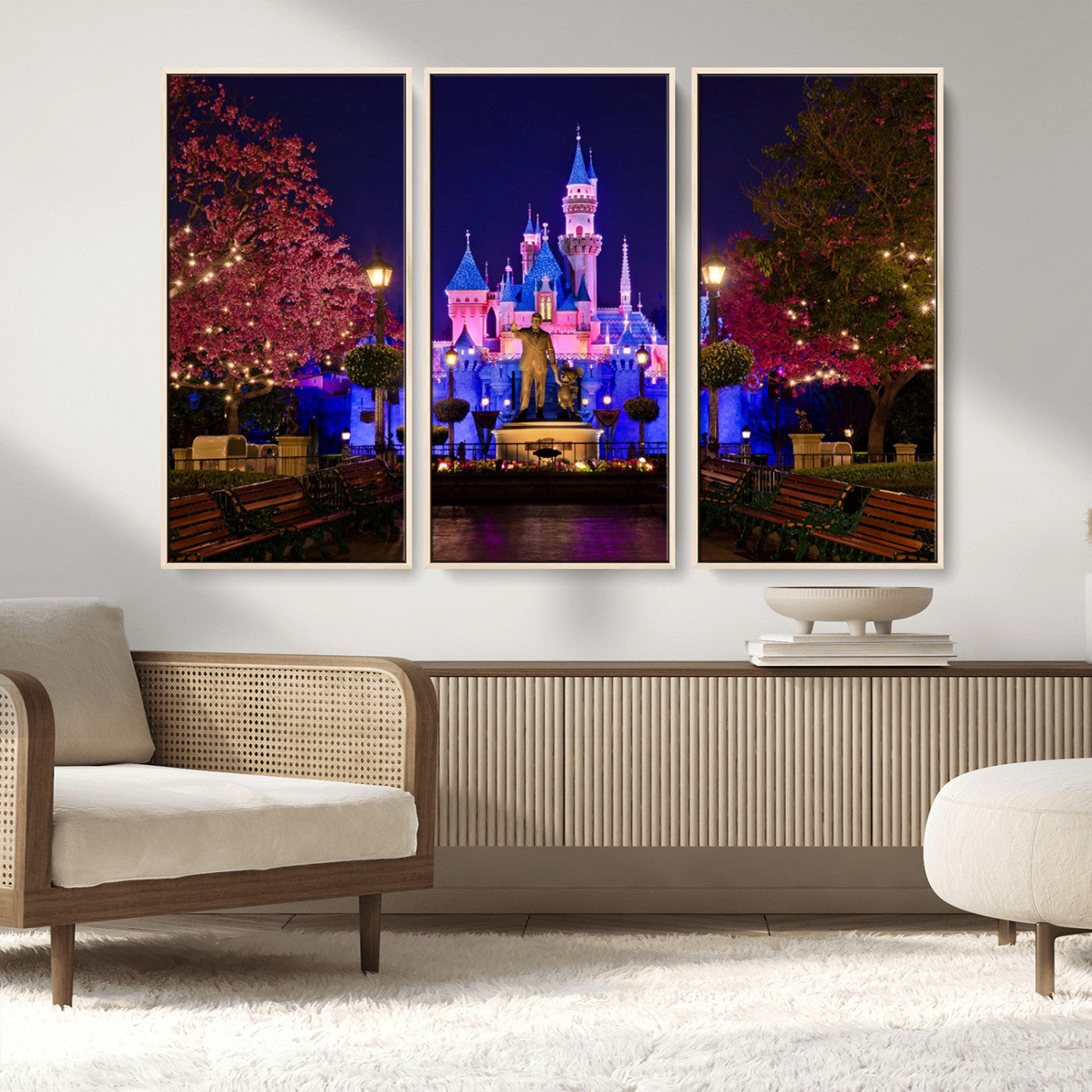 MGV-FC-48X32-3P - Castle Large Wall Art Disney Magic Kingdom Kids Room Decor - Disney World Christmas Home Decor Child