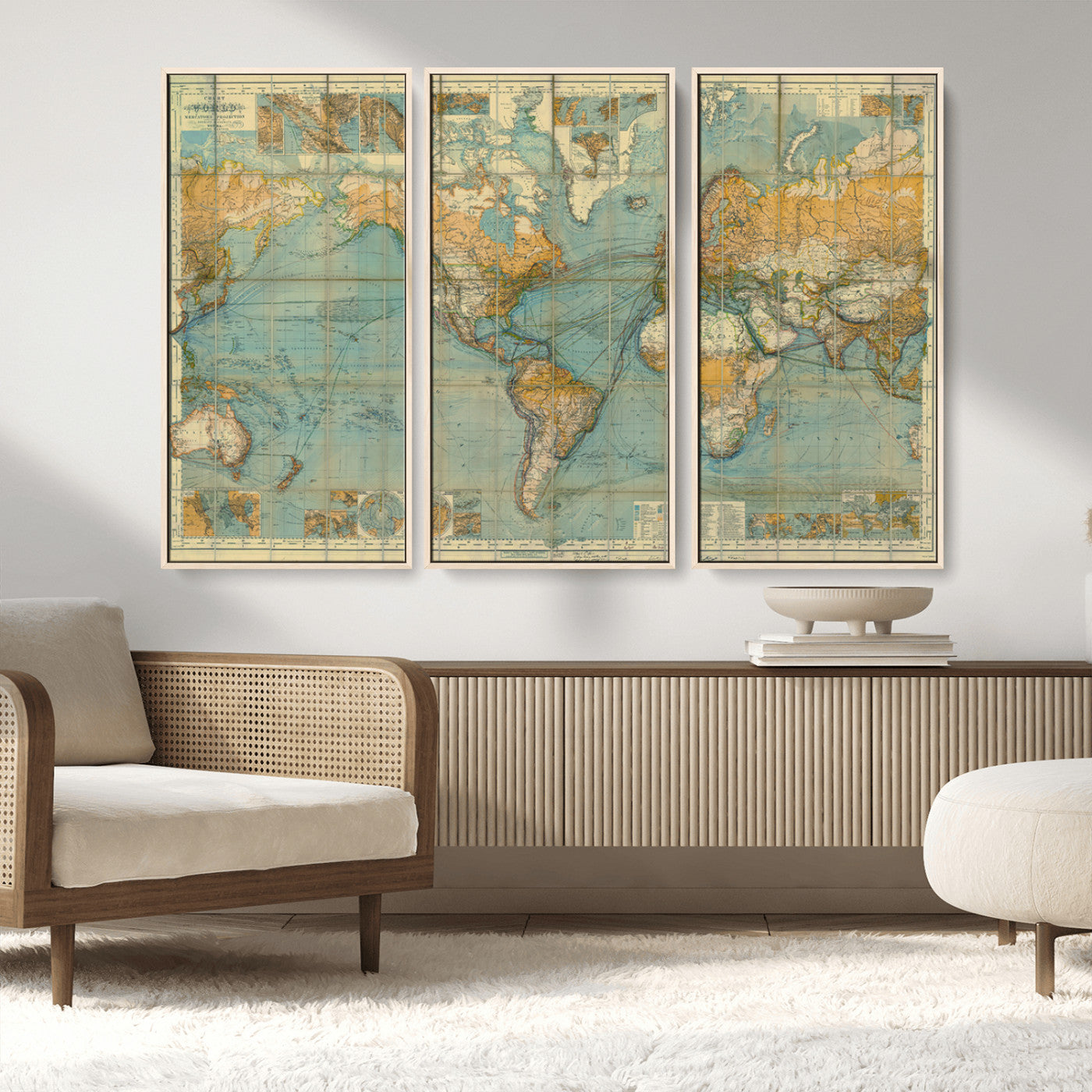 MGV-FC-48X32-3P - Push Pin World Map Canvas Print – Framed Wall Art for Couples to Track Their Travels – Anniversary