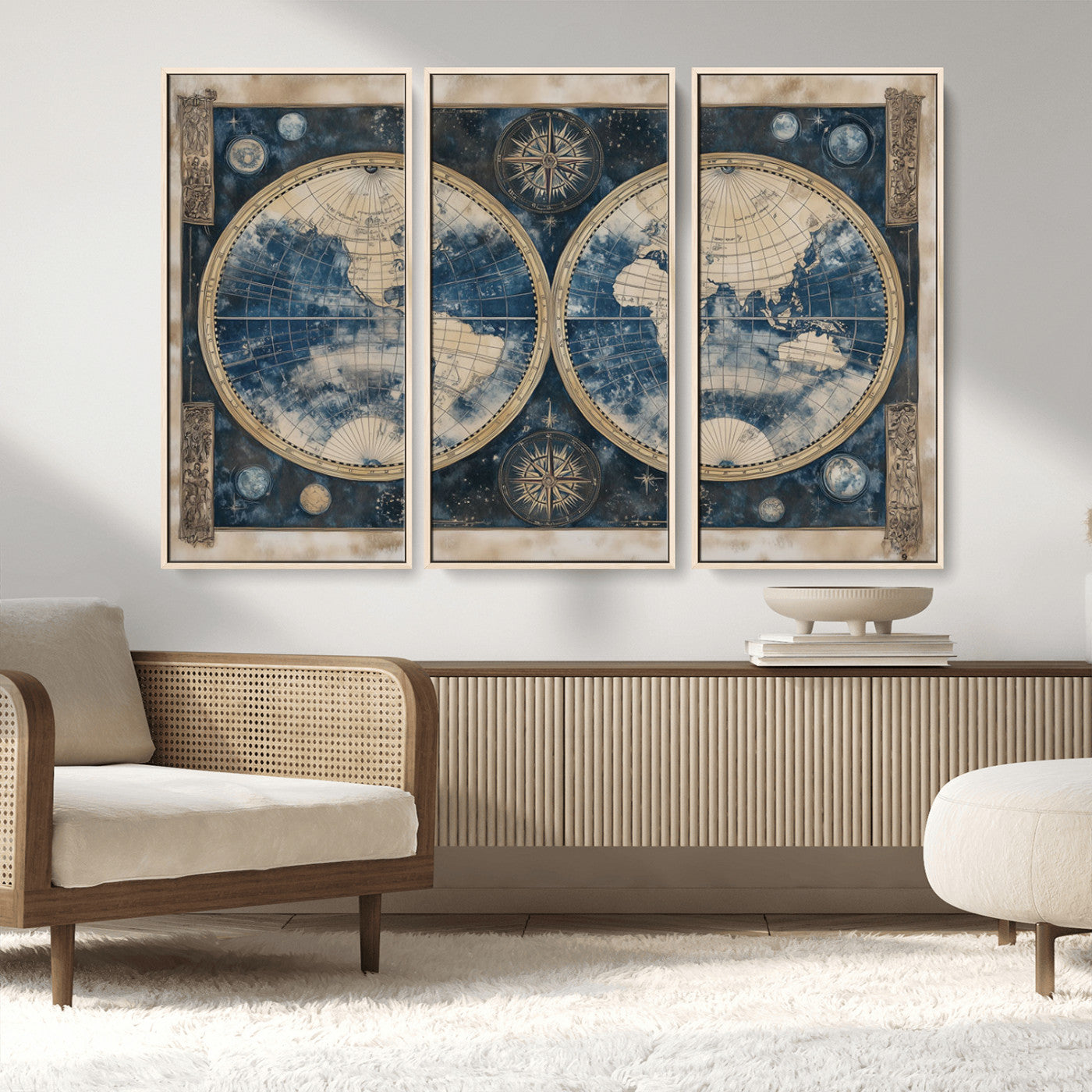 MGV-FC-48X32-3P - World Map Canvas Print