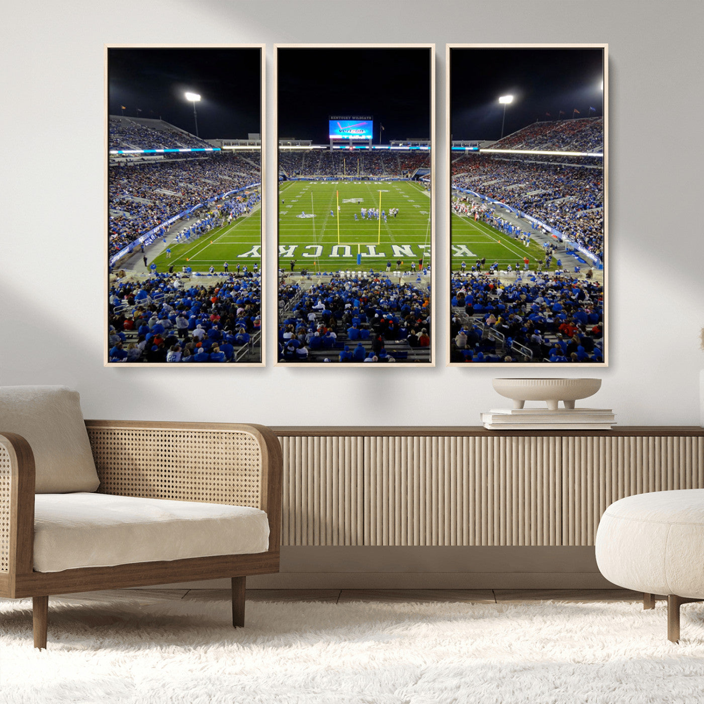 MGV-FC-48X32-3P - Kroger Field Canvas Wall Art - Kentucky Stadium Wall Art Print - Sunset Football Stadium Wall Decor