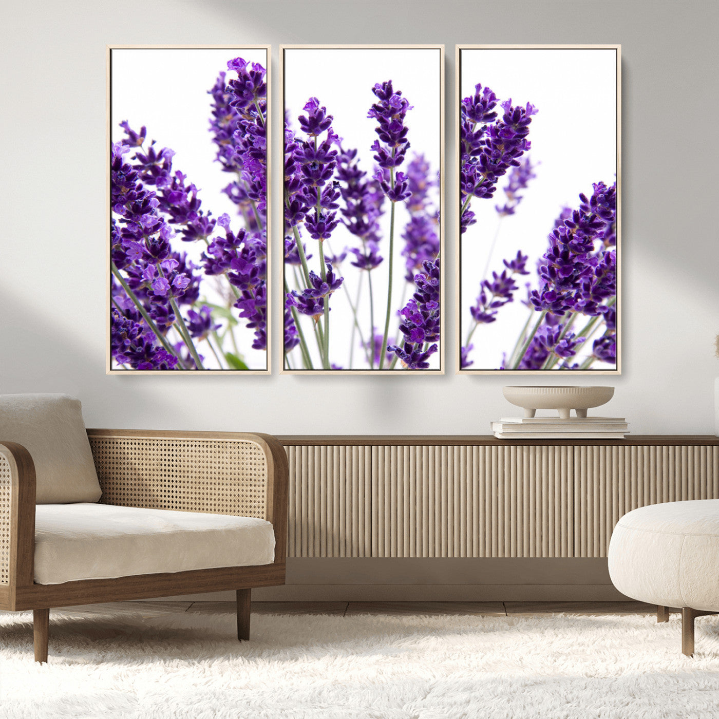 MGV-FC-48X32-3P - Lavender Flower Wall Art Canvas Print