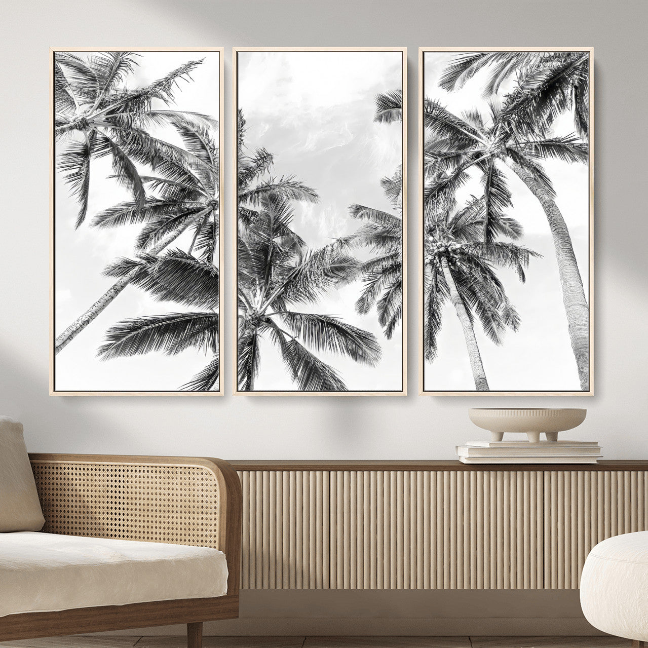 62113786-MGV-CV-36X24 - Palm Trees Wall Art – Tropical Breeze Canvas Print, Vacation Island Silhouette, Coastal Calm and Summer Paradise for Living Room or Beach House Decor