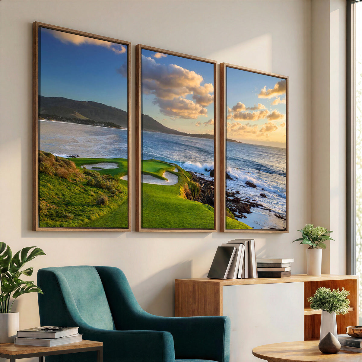 50107048-MGV-CV-36X24 - Pebble Beach Golf Links Wall Art Canvas Print