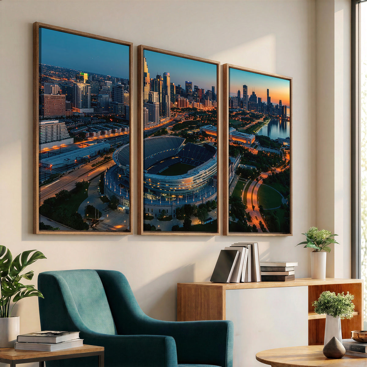 36690345-MGV-CV-36X24 - Chicago Bears Soldiers Field Wall Art Canvas Print
