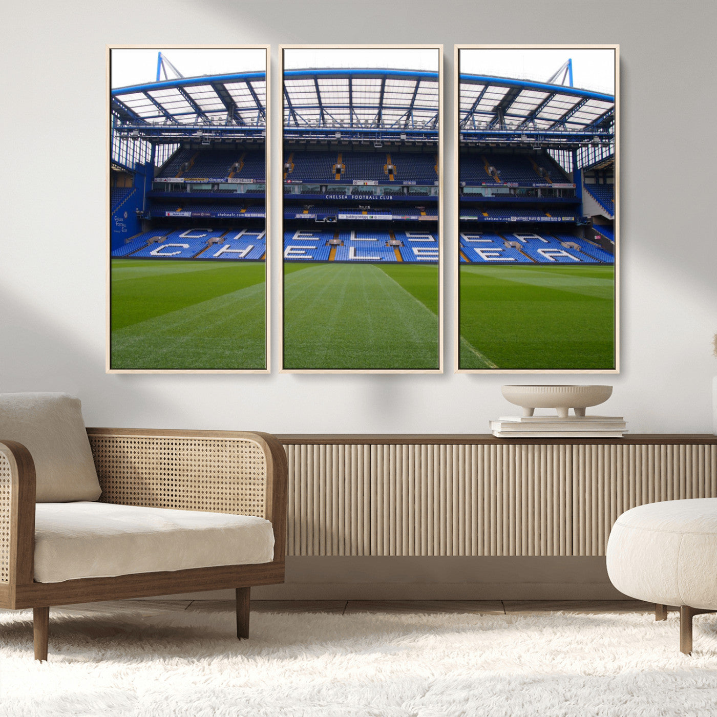 38616413CHELSA-MGV-CV-36X24-Stamford Bridge Chelsea Football Stadium Canvas Wall Art Print – Immersive Stadium Experience for Soccer Fans – Ready to Hang